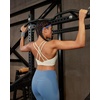 image:imageRUNNING GIRL Sports Bras for WomenStrappy Crisscross Back Padded Low Impact Running Sports Bra with Removable CupsAwhite Apricot