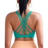 image:imageRUNNING GIRL Sports Bras for WomenCrisscross Back High Impact Sports Bra with Hook Closure Workout Supportive BraGgreen