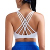 image:imageRUNNING GIRL Sports Bras for WomenCrisscross Back High Impact Sports Bra with Hook Closure Workout Supportive BraGwhite