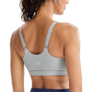 image:imageRUNNING GIRL Adjustable Sports Bras for Women High SupportFull Coverage Molded Cup Sports Bra High Impact Workout GymGrey