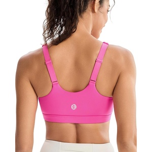 image:imageRUNNING GIRL Adjustable Sports Bras for Women High SupportFull Coverage Molded Cup Sports Bra High Impact Workout GymHot Pink